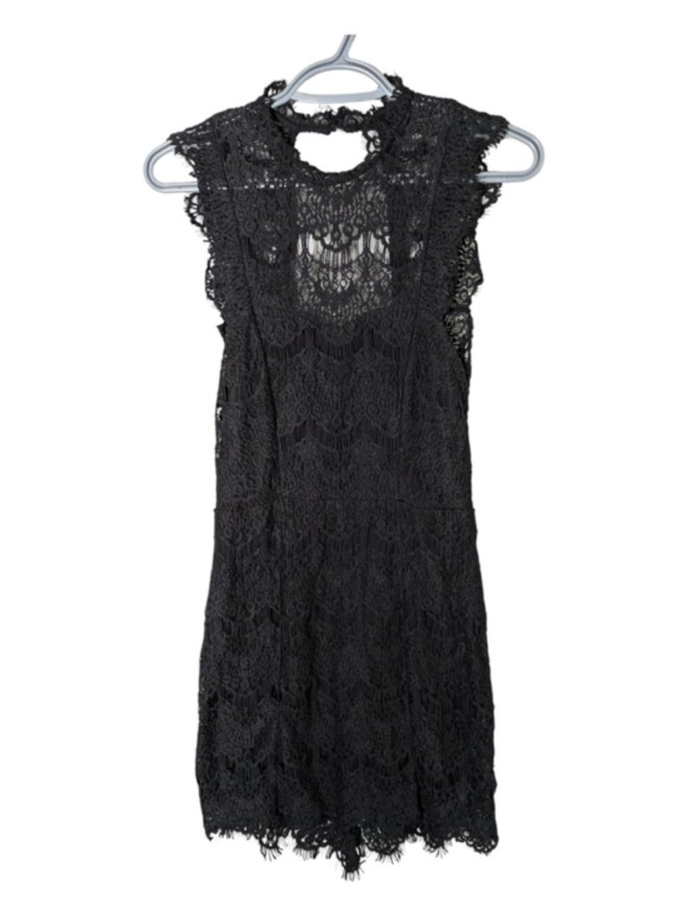 Free People Women's Cora Daydream Lace‎ Open Back Party Dress Black Size XS